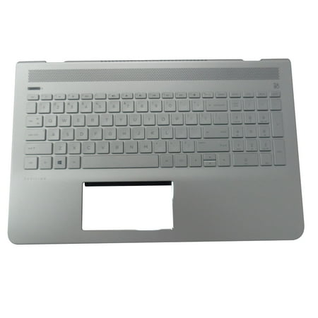 Genuine HP Pavilion 15-CC 15T-CC Silver Palmrest w/ Keyboard 928951-001