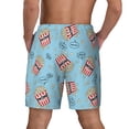 thumbnail image 4 of Uemuo I Am A Fan Popcorn Pattern Mens Swim Trunks Quick Dry Board Shorts with Mesh Lining, Stretch Beach Shorts Quick Dry No-Chafing Board Shorts-Large, 4 of 9