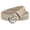 Khaki, variant on Women's Braided Belt Casual D Ring Chic Buckle Holeless Date Belt For Dress Autumn Adjustable Belts Silver X-Small-Large