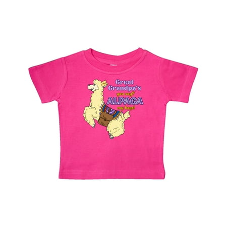 

Inktastic Cute Jumping Alpaca-Great Grandpa s You Say ALPACA my bags! Gift Baby Boy or Baby Girl T-Shirt