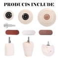 thumbnail image 3 of Adifare 10PCS Polishing Wheel Kit Buffing Wheel Pad Mop Kit with 1/4 Handle Conical/Column/Mushroom/Wheel Shaped Polishing Tool for Metal,Jewelry,Wood,Plastic,Ceram, 3 of 11