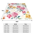 thumbnail image 3 of Zufioo Colorful Flowers Fleece Blanket Queen Size,Plush Bed Blanket,Ultra Soft Throw Blanket,Plush Fuzzy Cozy Blanket Perfect for Bed,Couch-80"x60", 3 of 7