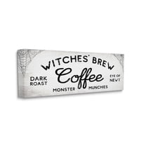 Stupell Industries Witches' Brew Coffee Charming Halloween Design Design by Daphne Polselli, 10" x 24"