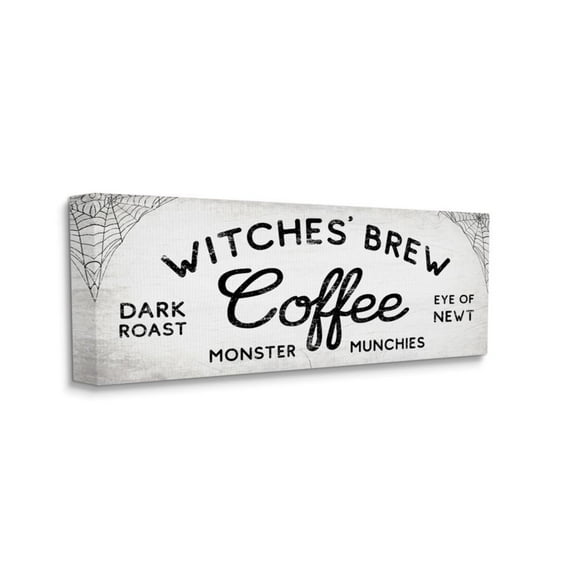 Stupell Industries Witches' Brew Coffee Charming Halloween Design Design by Daphne Polselli, 10" x 24"