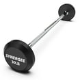 thumbnail image 1 of Synergee Barre Fixe de 30 Lb - Barre Droite en Acier Pré-Lestée avec Poids en Caoutchouc - Poids Fixe, 1 of 6