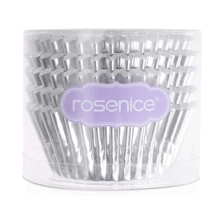 REOFLYUP Muffin Cups for Baking Baking Molds Silver 100Pcs