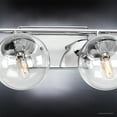 thumbnail image 4 of Urban Ambiance Luxury Mid-Century Modern Bath Fixture, Size: 6-3/4"H x 33"W, with Modern Style Elements, Polished Chrome Finish and Clear Shade, UHP2622, 4 of 7