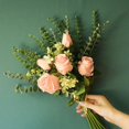 thumbnail image 1 of OUSITAID Silk Rose Flower Artificial Roses with Short Stems for DIY Wedding Bouquets Centerpieces Bridal Shower Party Home Decor, 1 of 12
