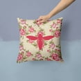 thumbnail image 2 of Carolines Treasures Yellow Jacket Shabby Chic Yellow Roses Fabric Decorative Pillow 14Hx14W multicolor, 2 of 4