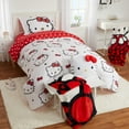 thumbnail image 2 of Hello Kitty Kids 2 Piece Red White Reversible Comforter and Pillowcase set, Twin/full, 2 of 10