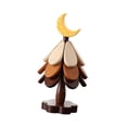 thumbnail image 2 of Posavasos de madera con forma de árbol, salvamanteles de madera con soporte, plegables, decoración creativa para el hogar luna amarilla, 2 of 9