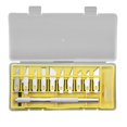 thumbnail image 2 of Juego de cuchillos para manualidades de precisión profesional de 10 piezas cuchillo de afeitar herramienta de bricoje para manualidades Soledad Cortador de talla de precisión Amarillo, 2 of 10
