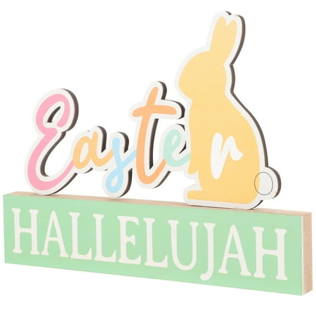 

FRCOLOR Easter Tabletop Decoration Easter Table Centerpieces Decoration Sign Wood Ornament