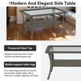 thumbnail image 3 of Unnifurnzi Outdoor Coffee Table-Patio Wicker Coffee Table with Tempered Glass Top and 2-Tier Storage Outdoor Table for Deck Porch Balcony Garden-Gray, 3 of 6