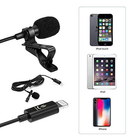 Gepege Microphone Professional for iPhone Grade Lavalier Lapel ...