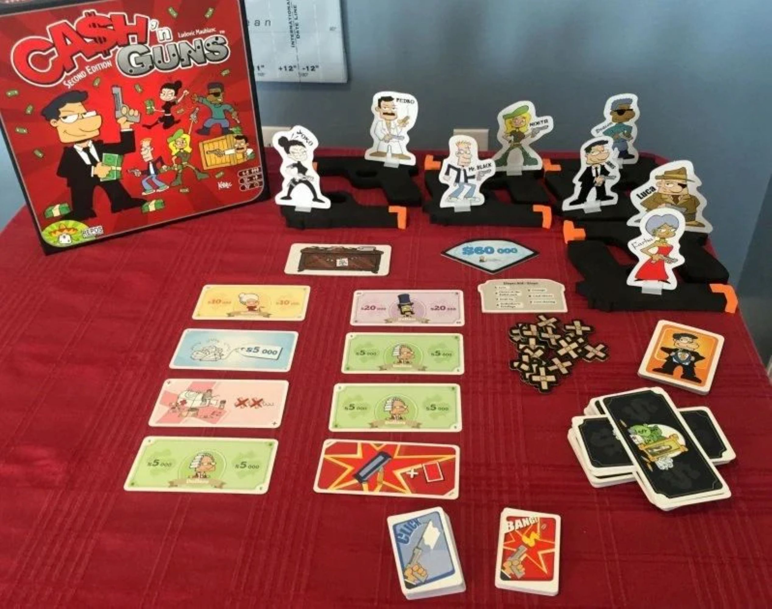 Cash 'N Guns Second Edition Board Game for Ages 10+, from Asmodee
