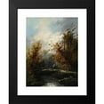 thumbnail image 2 of Auguste Rigon 19x24 Black Modern Framed Museum Art Print Titled - Landscape with Rivers and Peasant, 2 of 5