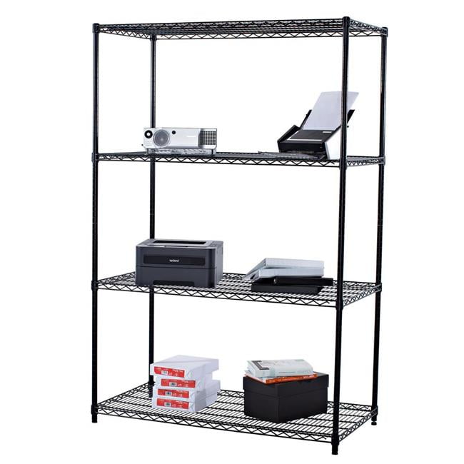 Shelf Nsf Wire Shelving Unit, Black Wire Shelving Unit With Wheels