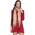 thumbnail image 3 of Solid Color Scarf For Women, Ladies Shawl Warm Scarf Cloth Stole (Khaki), 3 of 6