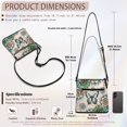 thumbnail image 7 of HELLHERO Multiple Zipper Pockets Shoulder Bag for Daily and Travel, PU Leather Waterproof Women's Shoulder Crossbody Purse, Butterfly Floral Print, 7 of 7