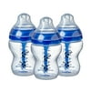 Tommee Tippee Anti-Colic Baby Bottles (9oz, 3 Count) Slow Flow Breast-like Nipple | Blue Pandas
