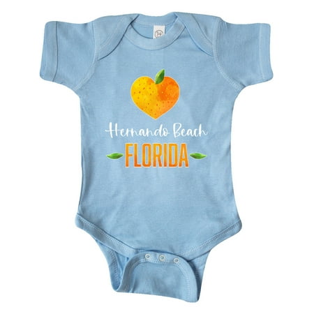 

Inktastic Hernando Beach Florida Orange in Heart Gift Baby Boy or Baby Girl Bodysuit