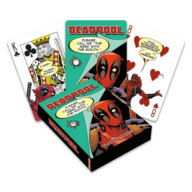 Baraja de cartas AQUARIUS Deadpool Quotes Deck con licencia oficial