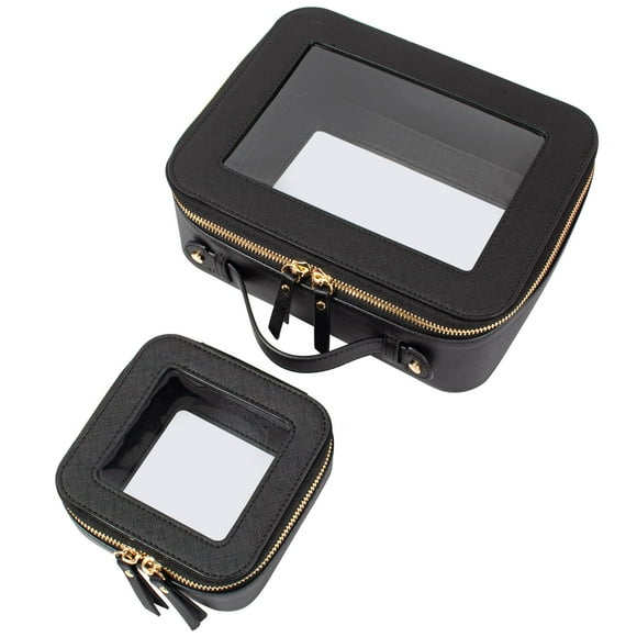 Bolsas de maquillaje LETGO Clear, aptas para artículos de tocador con cierre, aprobadas por la TSA