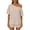 Beige, variant on Women's 2 Piece Outfits Off Shoulder Oversized Top and Shorts Set Solid Color Summer Loungewear for Beach Vacation