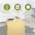 thumbnail image 4 of Majestic Home Goods Charlie Indoor Ottoman Pouf Cube, 4 of 6