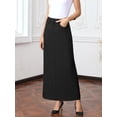 thumbnail image 4 of DARING DIVA Women's Pencil Long Pockets Work Office Midi Bodycon Skirts X-Small Black, 4 of 6