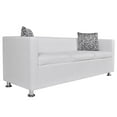 thumbnail image 2 of vidaXL Sofa 3-Seater Artificial Leather White, 2 of 6