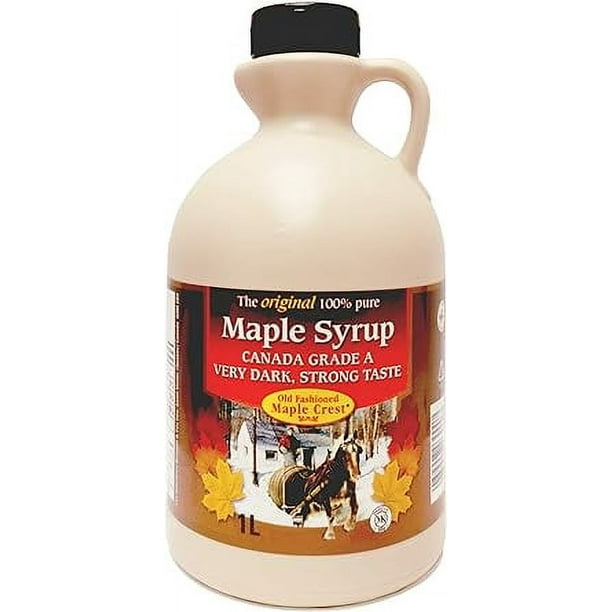 Old Fashioned Maple Crest Original 100 Pure Maple Syrup, Grade A
