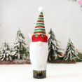 thumbnail image 3 of Juego de 4 fundas decorativas para botellas de vino de gnomos navideños, decoraciones para fiestas de Navidad, 3 of 5