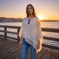 thumbnail image 3 of QSAWXQZ Women's UV Protection Shawl Wrap Asymmetric Loose Boat Neck Long Sleeve Beach Layer Poncho Cover Up for Resort Outerwear Free Size, 3 of 8