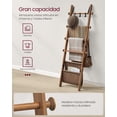 thumbnail image 3 of VASAGLE Escalera de Manta para Sala de Estar, Estantería de Escalera de Madera de 5 Niveles, Toallero con Ganchos, Marrón Caramelo, 3 of 5