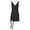 06-Black257, variant on XIAONU Sleeveless Wrap Dress For Women Ruffle Hem Asymmetrical Slim Mini Dress