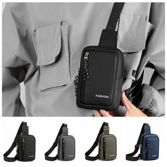AIGIA Mini Sling Bag Men Women Small Waterproof Crossbody Bag Casual Phone Chest Bag for Travelling Hiking