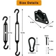 thumbnail image 3 of Shade Sail Hardware Kit with 4Pcs 12FT Length Extension Wire Rope,304 Stainless Steel Shade Awning Kit, Sun Shade Sails Installation Kits for Rectangle Square Triangle Shade Canopy D, 3 of 5