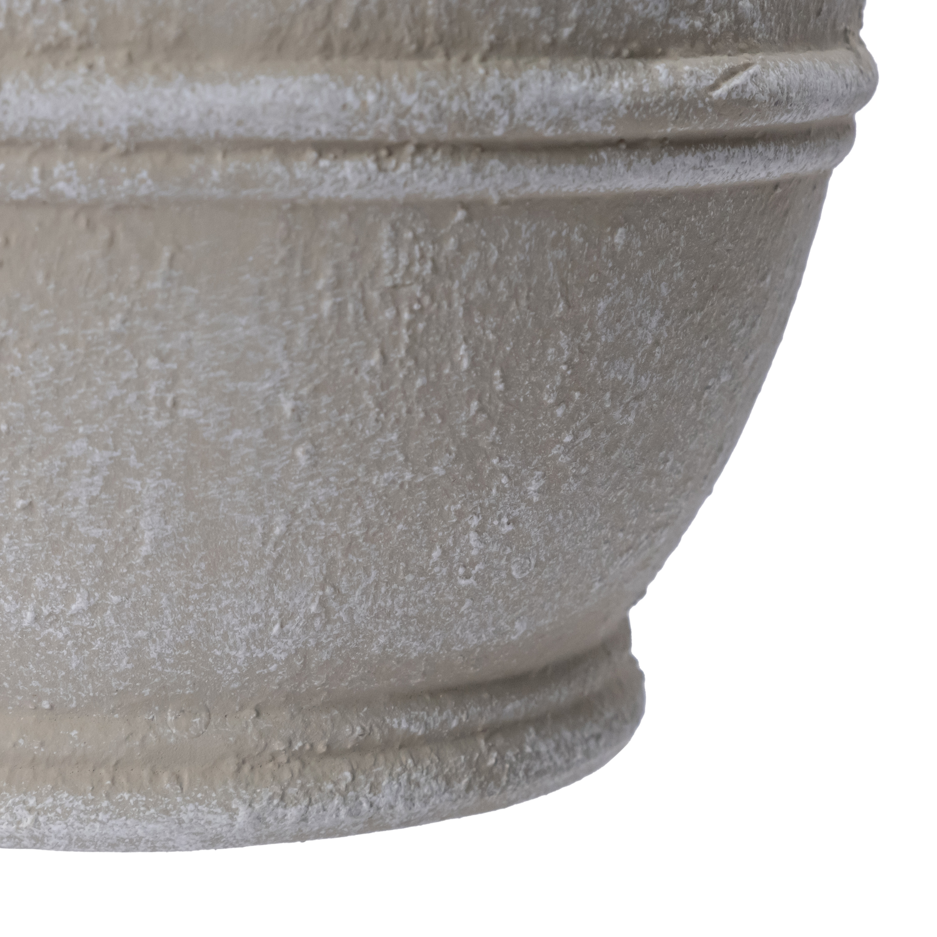My Texas House 8-Inch Wave Embossed Ceramic Planter, Cream photo 6