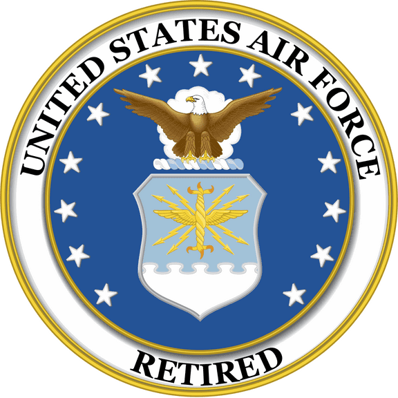 3.8 Inch UNITED STATES AIR FORCE RETIRED MILITARY DECAL