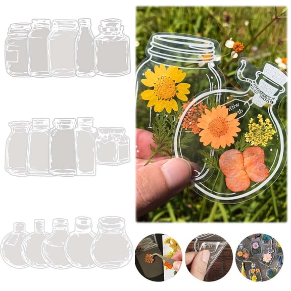 Transparent Dried Flower Bookmarks, for DIY Crafting & Reading, Real Pressed Flowers, Elegant Book Accessories