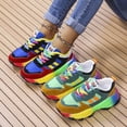 thumbnail image 3 of Women'S Fall Platform Sneakers Chunky Dad Shoes | Colorful Thick Sole Casual Shoes, Large Size, Breathable, EVA Upper & Sole, Rubber Sole, Lace-up Closure, 3 of 5