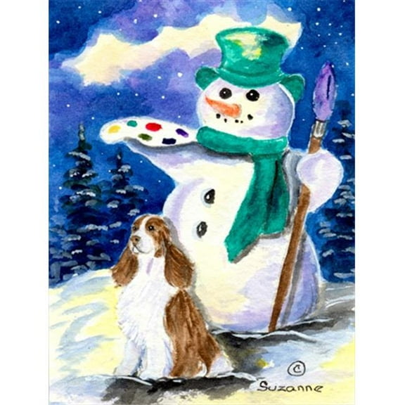 English Springer Spaniel Canvas Flag - House Size, 28 x 40 in.