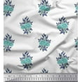 thumbnail image 1 of Soimoi Poly Georgette Fabric Leaves & Floral Block Decor Fabric Printed Yard 42 Inch Wide, 1 of 3