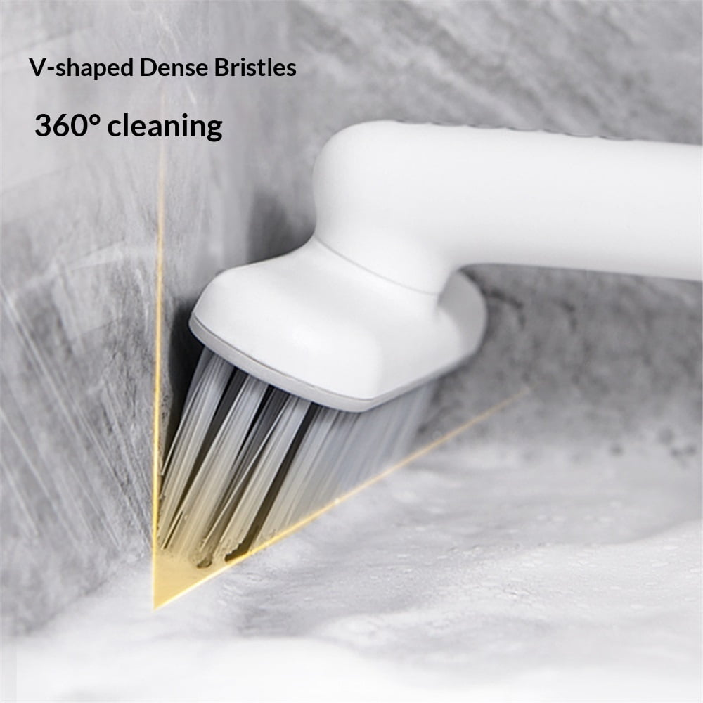 Crevice Cleaning Brush Grout Cleaner for Household use Multi-Purpose Hard Bristle Brushes Bathroom Brush for Kitchen Window Toilet Grout Bottle Sink Corners Blender Small Spaces 2 Pack White