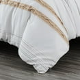 thumbnail image 5 of Chezmoi Collection 6-Piece Boho Clip Jacquard Comforter Set King Size, Taupe Multi-Color Striped Soft Textured Lightweight Bedding for All Season (1 Comforter, 2 Shams, 2 Pillowcases, 1 Cushion), 5 of 9