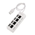 thumbnail image 2 of Klonfd New 4 Port USB 2.0 Hub On/Off Switches + DC Power Adapter Cable for PC Laptop, 2 of 3