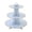 Light Blue, variant on Gold Rim 3-Tier Disposable Cardboard Cupcake Stand, Dessert Display Tower for Birthday Shower Party Food Decor, Easy Assembly, Pink