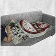 thumbnail image 6 of Jukebox Soft Flannel Fleece Throw Blanket, Cartoon Antique Old Vintage Radio Music Box Party Notes Artwork, Cozy Plush for Indoor and Outdoor Use, 70" x 90", Red Black Grey, by Ambesonne, 6 of 6